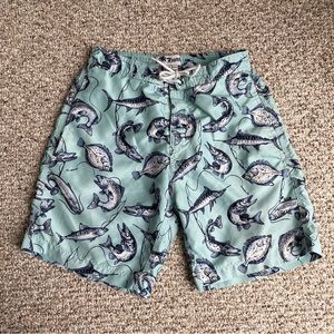 Trunks Surf & Swim Co. Blue Fish Swim Trunks Men’s Size Small